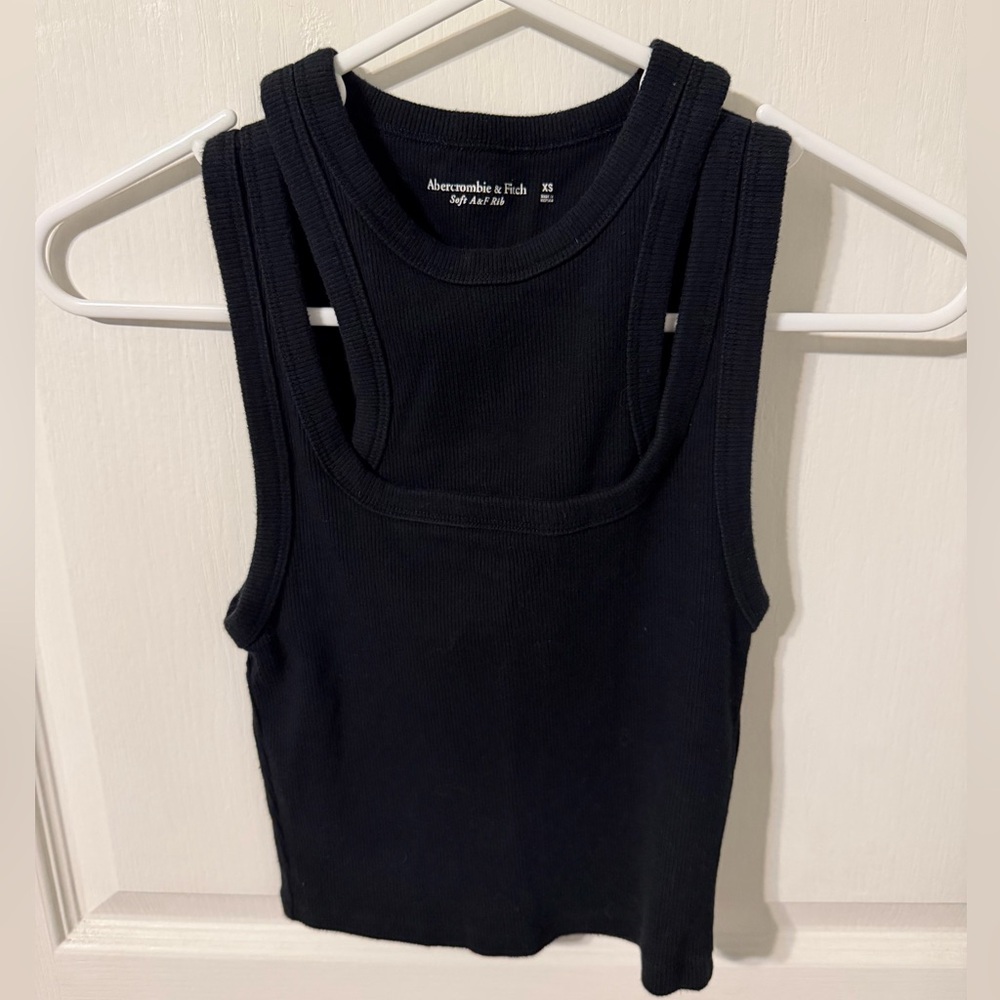 Abercrombie & Fitch Black Ribbed Tank Top – XS